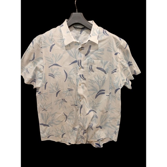 Travis Mathew Other - Travis Mathew Shirt Mens XL‎ Blue Floral Print Button Up Hawaiian Camp Beach